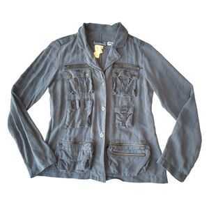 Da-Nang Silk Military Bomber Jacket Y2K Womens XS